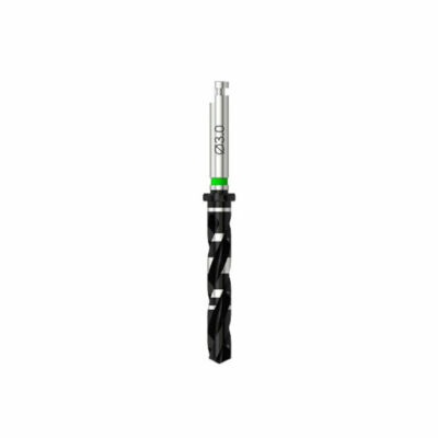 Microcone - Foret standard D 3.0 (vert) pour implant D 3.5 - court