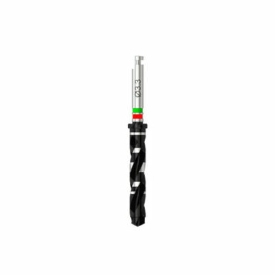 Microcone - Fraise pour corticale D 3.0/3.3 (vert/rouge) pour implant D 3.5 - court