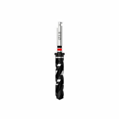 Microcone - Fraise pour corticale D 3.5/3.8 (noir/rouge) pour implant D 4.0 - court