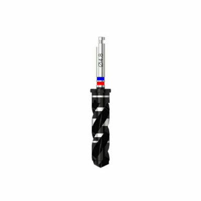 Microcone - Fraise pour corticale D 4.5/4.8 (bleu/rouge) pour implant D 5.0 - court