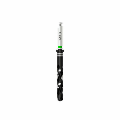 Microcone - Foret standard D 3.0 (vert) pour implant D 3.5 - long