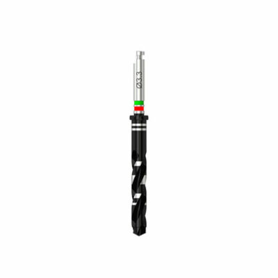 Microcone - Fraise pour corticale D 3.0/3.3 (vert/rouge) pour implant D 3.5 - long