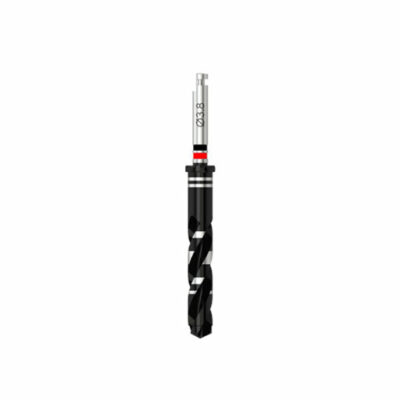 Microcone - Fraise pour corticale D 3.5/3.8 (noir/rouge) pour implant D 4.0 - long