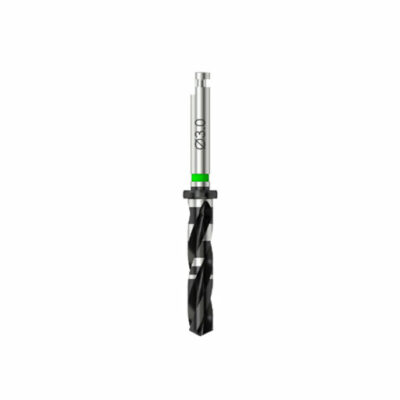 Microcone - Foret standard D 3.0 (vert) pour implant D 3.5 - ultra-court