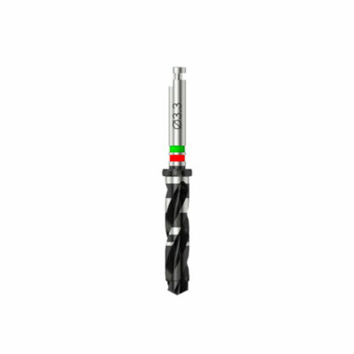 Microcone - Fraise pour corticale D 3.0/3.3 (vert/rouge) pour implant D 3.5 - ultra-court