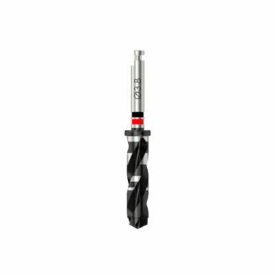 Microcone - Fraise pour corticale D 3.5/3.8 (noir/rouge) pour implant D 4.0 - ultra-court