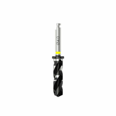Microcone - Foret standard D 4.0 (jaune) pour implant D 4.5 - ultra-court