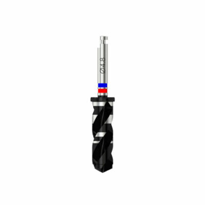 Microcone - Fraise pour corticale D 4.5/4.8 (bleu/rouge) pour implant D 5.0 - ultra-court