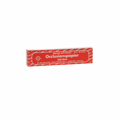 Papier d'occlusion Bausch Arti-Check rouge BK10 40 µ - Carnet de 200 feuillets