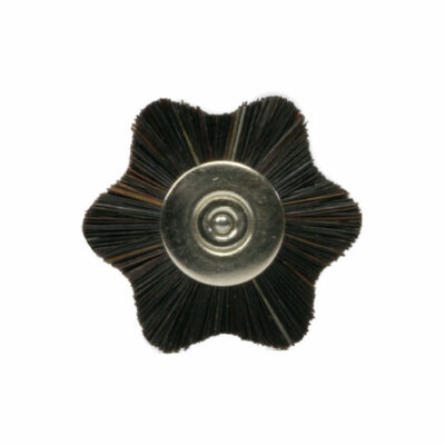 Brossette Etoile pour PM en Crins de cheval noir - Etoile - ø 22 mm - 12 Pièces