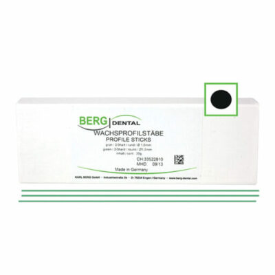 Tiges en cire profilée  rondes vert semi dur ø 0,80 mm - 25 g