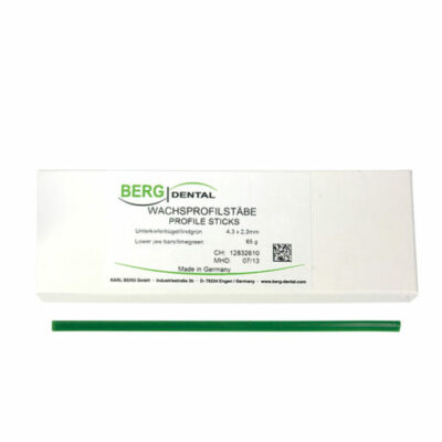 Barres linguales en cire vert clair médium 4,0 x 2,30 mm - 65 g
