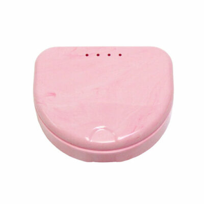 Boites Ortho laquées - Marbré Rose/Blanc - 12 pièces