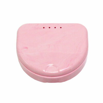 Boites Ortho laquées - Marbré Rose/Blanc - 120 pièces