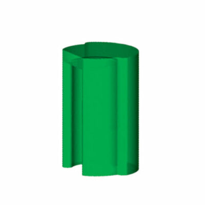 Micro 2 - Gaine plastique verte friction 1- Sachet de 4