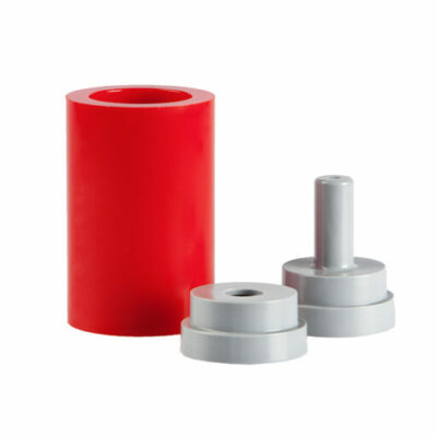 Cylindre en silicone 300 g pour lingotins 16 mm 5 g - Base et bouchon