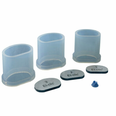 Assortiment Et-Clic taille 3 : base, cône et cylindre en silicone