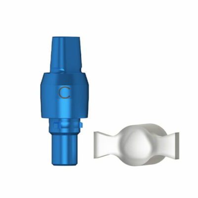 C Série - Transfert d'empreinte porte-empreinte fermé - coiffe de positionnement incluse - D 5.0 (bleu)