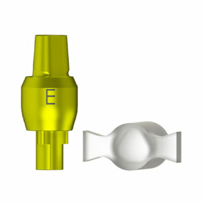 E Série - Transfert d'empreinte porte-empreinte fermé - coiffe de positionnement incluse - RP 4.3 (jaune)