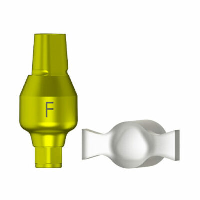 F Série - Transfert d'empreinte porte-empreinte fermé - coiffe de positionnement incluse - RP (jaune)