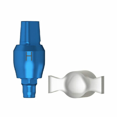 H Série - Transfert d'empreinte porte-empreinte fermé - coiffe de positionnement incluse - D 4.1 (bleu)