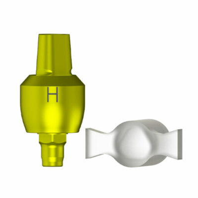 H Série - Transfert d'empreinte porte-empreinte fermé - coiffe de positionnement incluse - D 5.0 (jaune)