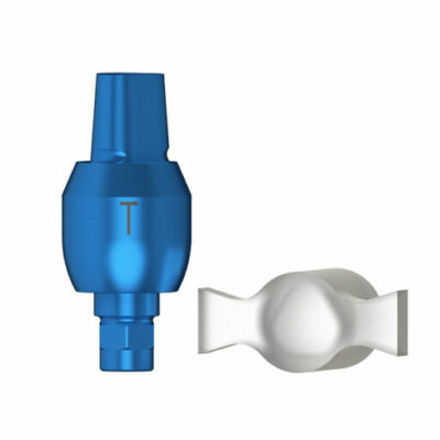 T Série - Transfert d'empreinte porte-empreinte fermé - coiffe de positionnement incluse - D 4.5 (bleu)