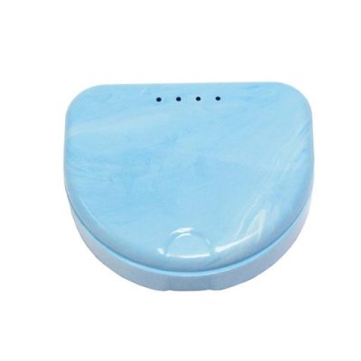 Boites Ortho laquées - Marbré Bleu/Blanc - 12 pièces