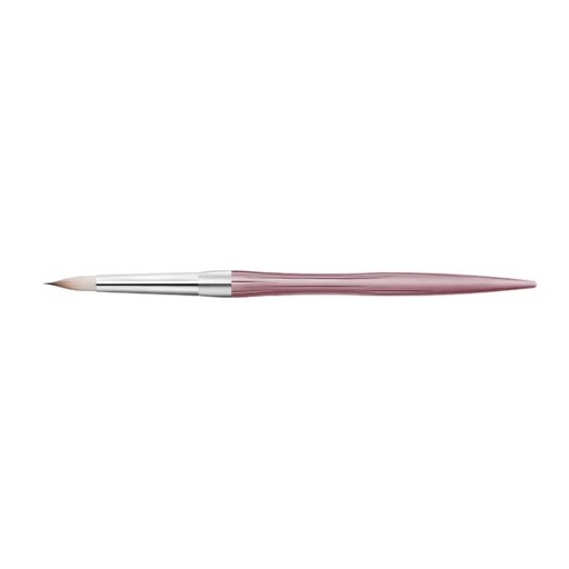 RSPCT Build-Up Pinceau #6R Monté sur un manche en aluminium WAVE #BONBONROSE – 003 (4500-RSPCT-6R-BON)