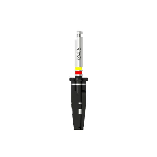 Microcone - Foret aléseur conique D 3.0/4.5 (jaune/rouge) pour implant D 4.5/3.5 - court