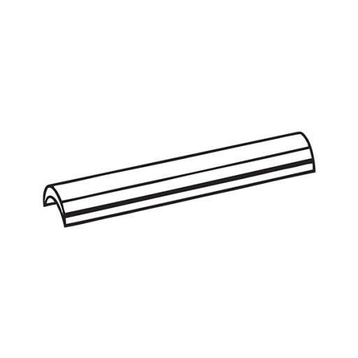 Profil de résilience (étain) 200 x 0.60 mm - Barre ronde avec cavalier (052085)
